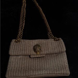 Kurt Geiger Brown Houndstooth Shoulder Bag